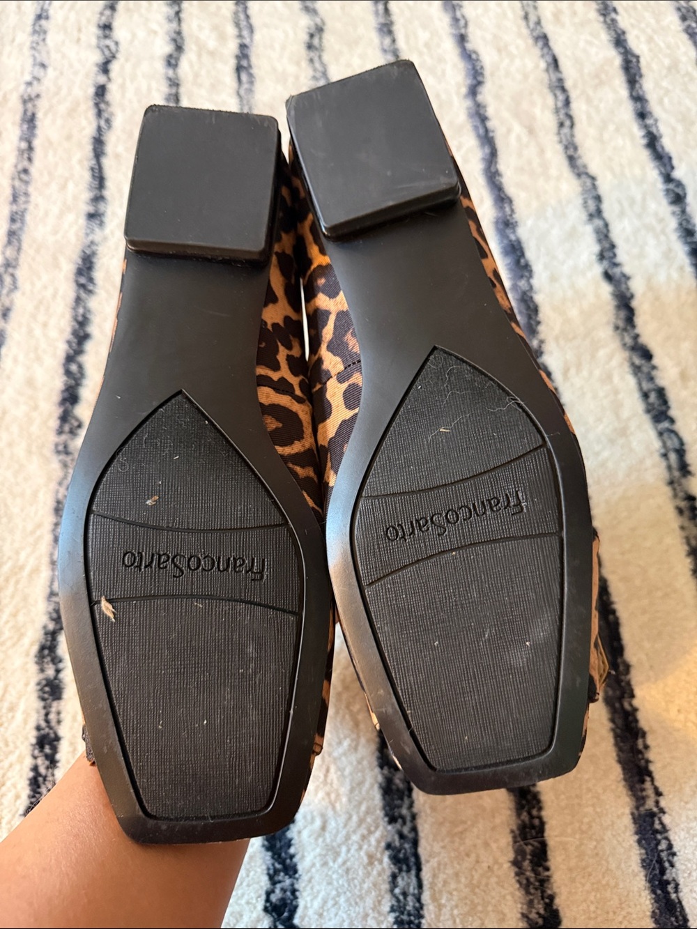 SARTO By Franco Sarto Leopard Print Buckle Flats - Tan & Black - Picture 2 of 5